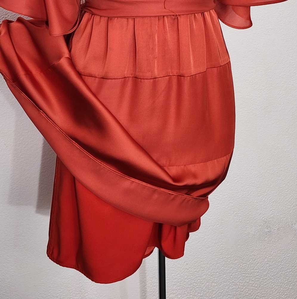 Vince Camuto Dress Dolman Sleeve Rust Size 2 - Picture 5 of 12